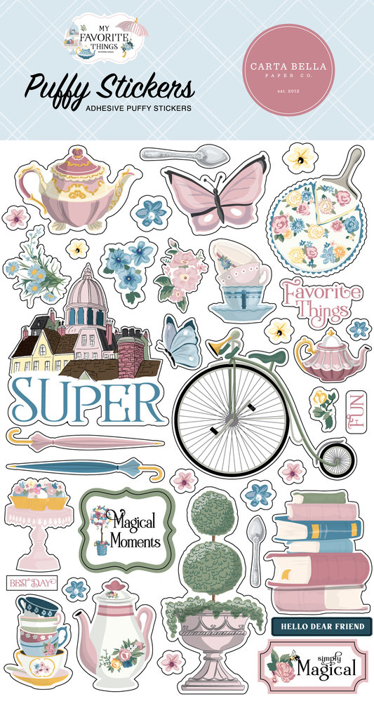 Carta Bella My Favorite Things Puffy Stickers (CBMFT307066) (OUTLET)