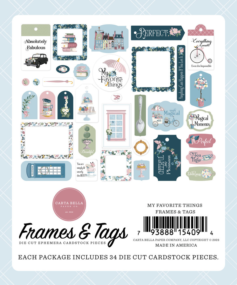 Carta Bella My Favorite Things Frames & Tags (CBMFT307025) (OUTLET)