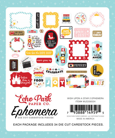 Echo Park Wish Upon A Star 2 Ephemera (WUS306024) (OUTLET)