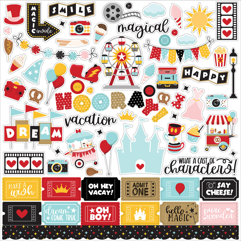 Echo Park Wish Upon A Star 2 Element Sticker (WUS306014) (DISCONTINUED)