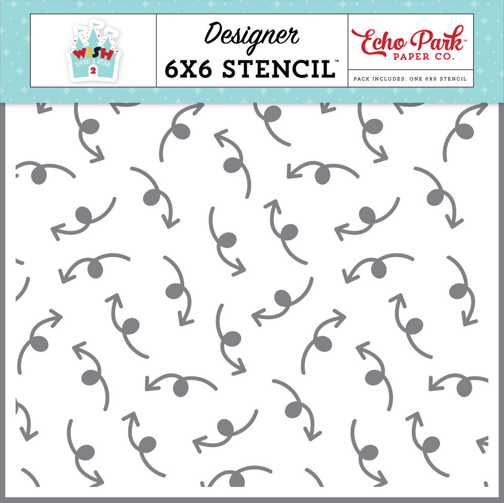 Echo Park Loopy Arrow Stencil (WUS306033) (DISCONTINUED)