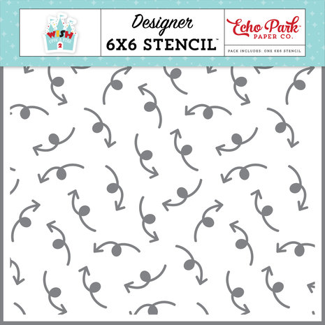 Echo Park Loopy Arrow Stencil (WUS306033) (DISCONTINUED)