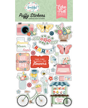 Echo Park Life Is Beautiful Puffy Stickers (LIB309066) (DISCONTINUED)