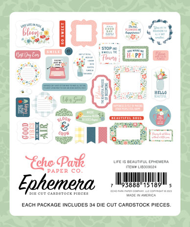 Echo Park Life Is Beautiful Ephemera (LIB309024) (DISCONTINUED) Echo Park Life Is Beautiful Ephemera (LIB309024) (DISCONTINUED)