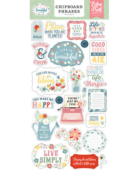 Echo Park Life Is Beautiful Chipboard Phrases (LIB309022) (DISCONTINUED)