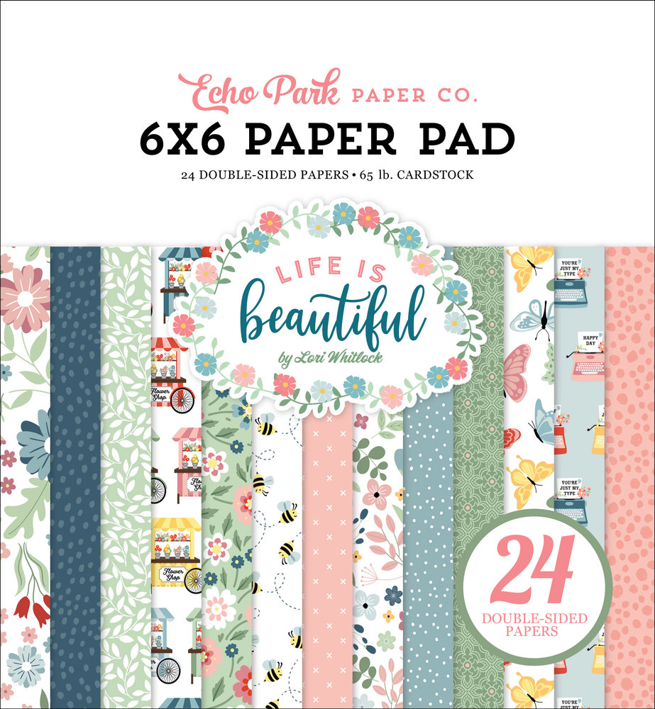 Echo Park Life Is Beautiful 6x6 Inch Paper Pad (LIB309023) (DISCONTINUED) Echo Park Life Is Beautiful 6x6 Inch Paper Pad (LIB309023) (DISCONTINUED)