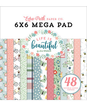 Echo Park Life Is Beautiful 6x6 Inch Cardmakers Mega Pad (LIB309031) (DISCONTINUED)