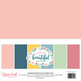 Echo Park Life Is Beautiful 12x12 Inch Coordinating Solids Paper Pack (LIB309015) (DISCONTINUED)