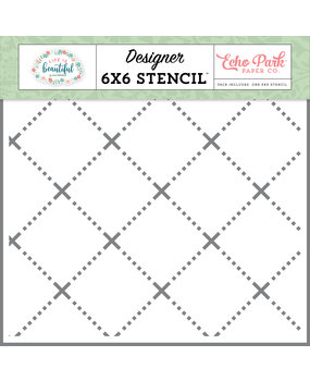 Echo Park Dreamy Day Diagonal Stencil (LIB309034) (OUTLET)