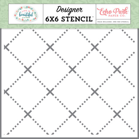 Echo Park Dreamy Day Diagonal Stencil (LIB309034) (OUTLET)
