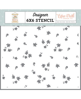 Echo Park Little Miss Floral Stencil (DBG305033) (OUTLET)