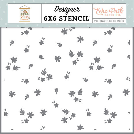 Echo Park Little Miss Floral Stencil (DBG305033) (OUTLET)