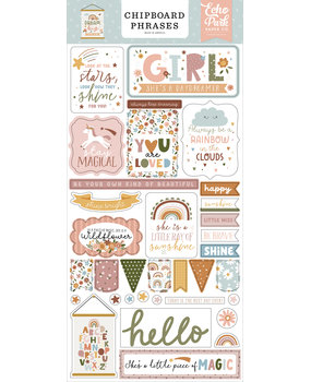 Echo Park Dream Big Little Girl Chipboard Phrases (DBG305022) (DISCONTINUED)