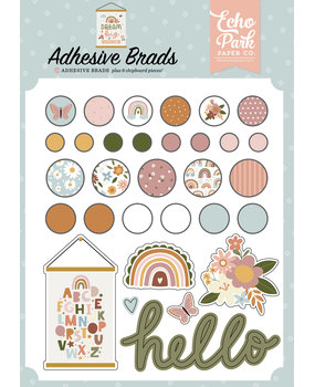 Echo Park Dream Big Little Girl Adhesive Brads (DBG305020) (DISCONTINUED)