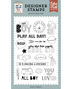 Echo Park Sweet Boy Designer Stamps (DBB304045) (DISCONTINUED)