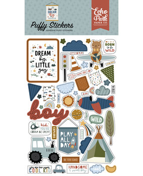 Echo Park Dream Big Little Boy Puffy Stickers (DBB304066) (DISCONTINUED)