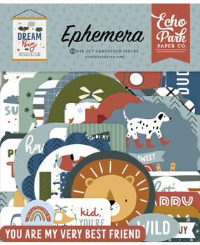Echo Park Dream Big Little Boy Ephemera (DBB304024) (DISCONTINUED)