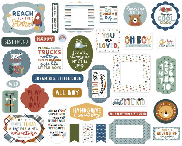 Echo Park Dream Big Little Boy Ephemera (DBB304024) (DISCONTINUED) Echo Park Dream Big Little Boy Ephemera (DBB304024) (DISCONTINUED)