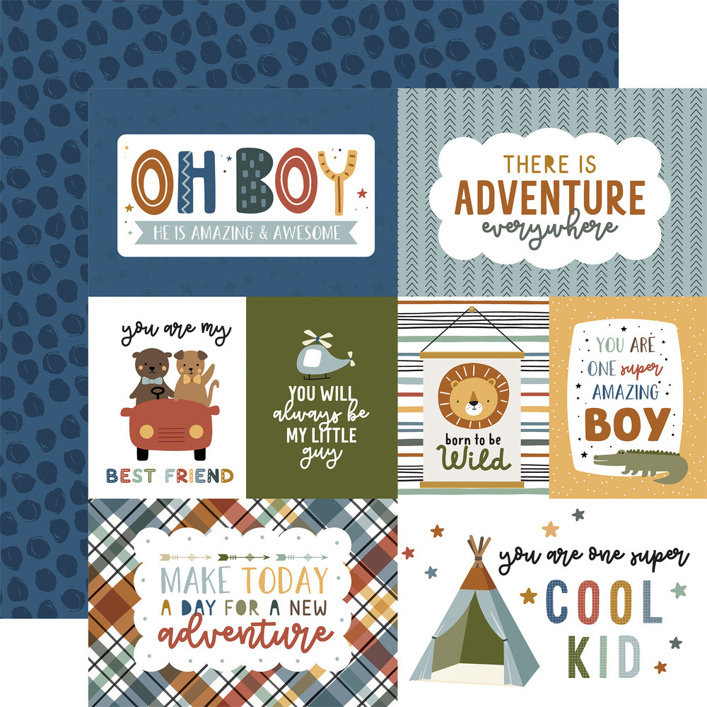 Echo Park Dream Big Little Boy 6x6 Inch Paper Pad (DBB304023) (DISCONTINUED) Echo Park Dream Big Little Boy 6x6 Inch Paper Pad (DBB304023) (DISCONTINUED)