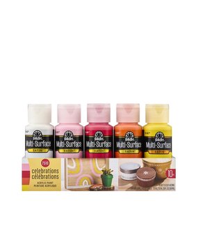 Folkart Multi-Surface Satin Paint Set Celebrations 10x2 fl oz (7510) (DISCONTINUED)