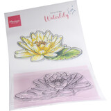 Marianne Design Stamp & Die Tiny's Flowers Water Lily (TC0905) (DISCONTINUED)