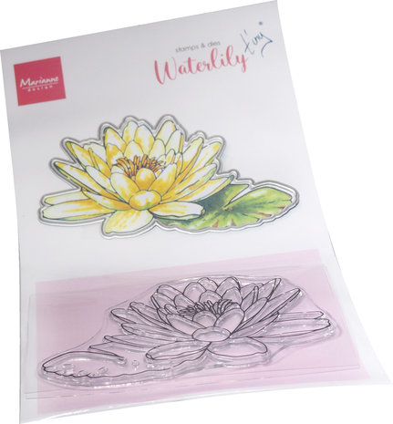 Marianne Design Stamp & Die Tiny's Flowers Water Lily (TC0905) (DISCONTINUED)