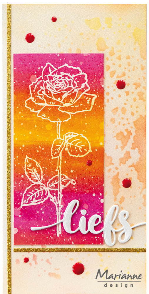 Marianne Design Clear Stamps Tiny's Border Rose (TC0906) (DISCONTINUED)