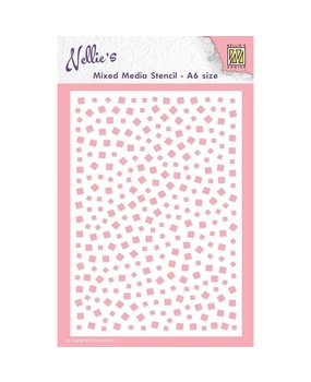 Nellie Snellen Mixed Media Stencil A6 Little Squares (MMSA6-007) (DISCONTINUED)