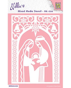 Nellie Snellen Mixed Media Stencil A6 Nativity (MMSA6-030) (DISCONTINUED)