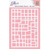 Nellie Snellen Mixed Media Stencil A6 Rectangles (MMSA6-008) (DISCONTINUED)
