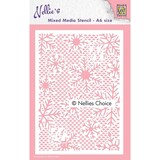 Nellie Snellen Mixed Media Stencil A6 Small Snowflakes (MMSA6-015) (DISCONTINUED)