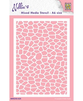 Nellie Snellen Mixed Media Stencil A6 Stone Pavement (MMSA6-025) (DISCONTINUED)
