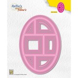 Nellie Snellen Nellie's Multi Frame Dies Block Oval (MFD135) (DISCONTINUED)