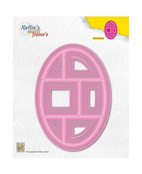 Nellie Snellen Nellie's Multi Frame Dies Block Oval (MFD135) (DISCONTINUED)