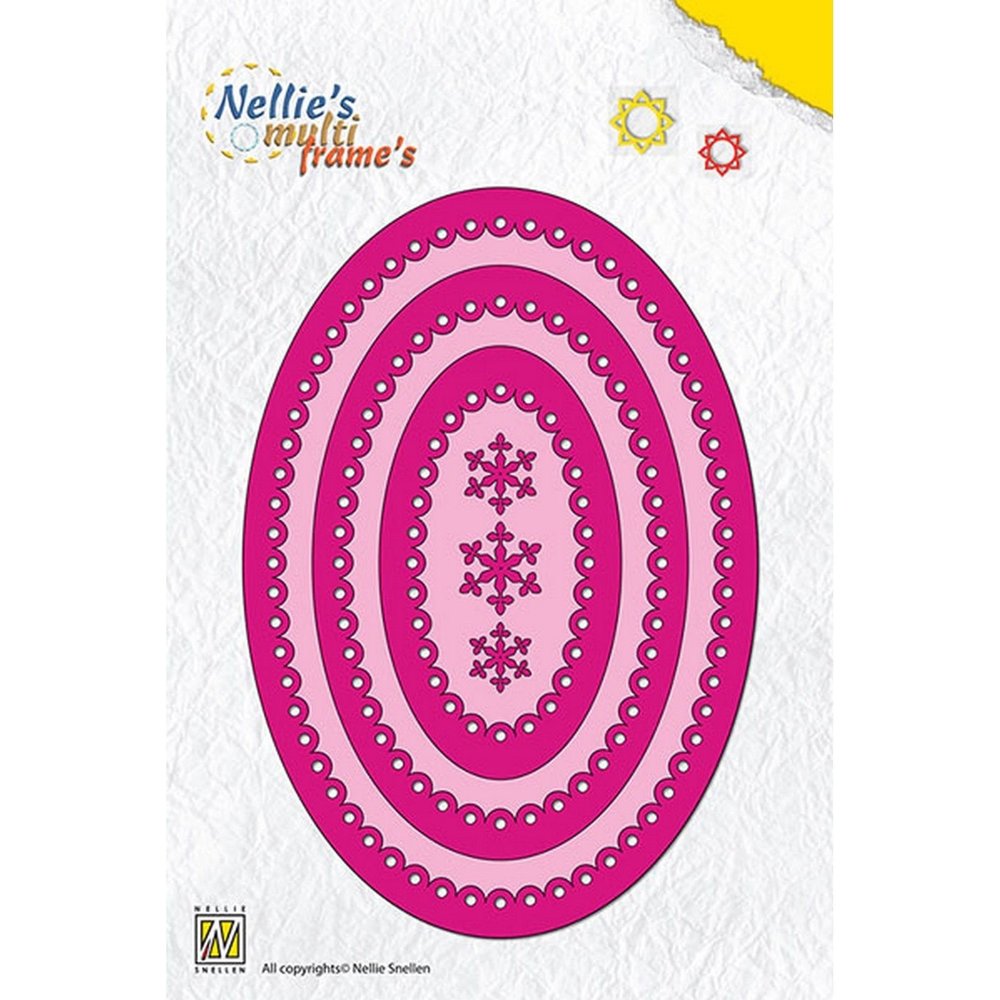 Nellie Snellen Nellie's Multi Frame Dies Oval Scalloped (MFD080) (OUTLET)