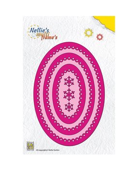 Nellie Snellen Nellie's Multi Frame Dies Oval Scalloped (MFD080) (DISCONTINUED)