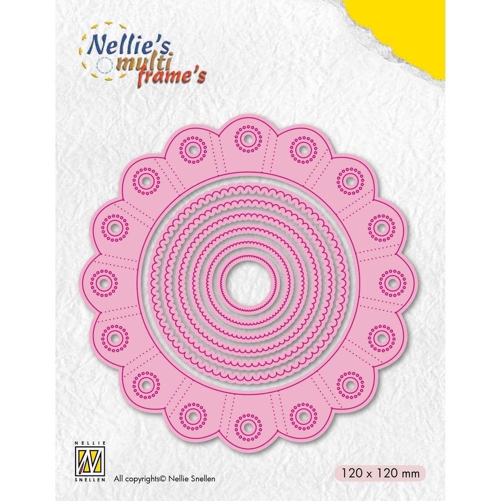 Nellie's Multi Frame Dies Rosette Round (MFD111) - Craftlines B.V.