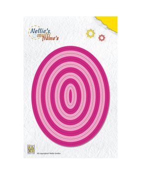 Nellie Snellen Nellie's Multi Frame Dies Straight Dotted Oval (MFD087) (OUTLET)