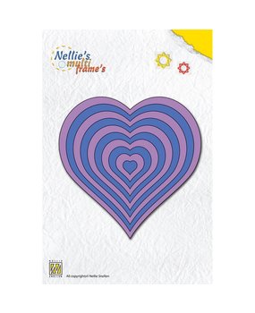 Nellie Snellen Nellie's Multi Frame Dies Straight Heart (MFD060) (OUTLET)