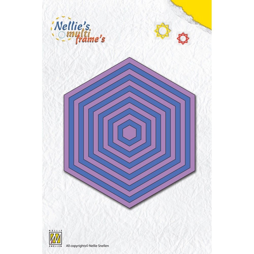 Nellie Snellen Nellie's Multi Frame Dies Straight Hexagon (MFD059) (OUTLET)