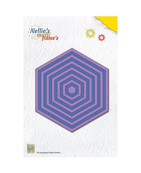 Nellie Snellen Nellie's Multi Frame Dies Straight Hexagon (MFD059) (OUTLET)