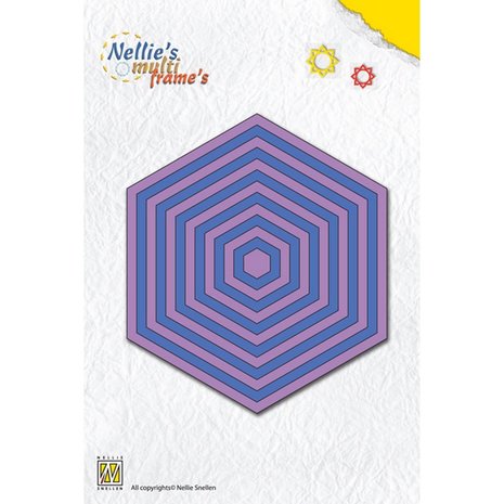 Nellie Snellen Nellie's Multi Frame Dies Straight Hexagon (MFD059) (OUTLET)
