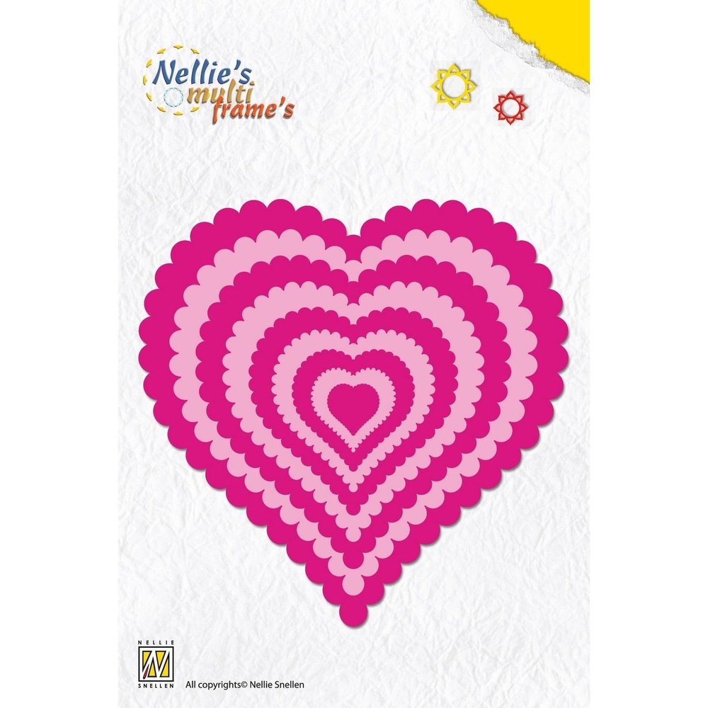 Nellie Snellen Nellie's Multi Frame Dies Wavy Heart (MFD072) (OUTLET)
