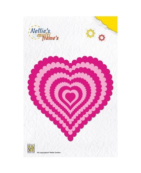 Nellie Snellen Nellie's Multi Frame Dies Wavy Heart (MFD072) (OUTLET)