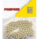 Nellie Snellen Pompons Mini 3mm Ecru (100pcs) (POM025) (DISCONTINUED)