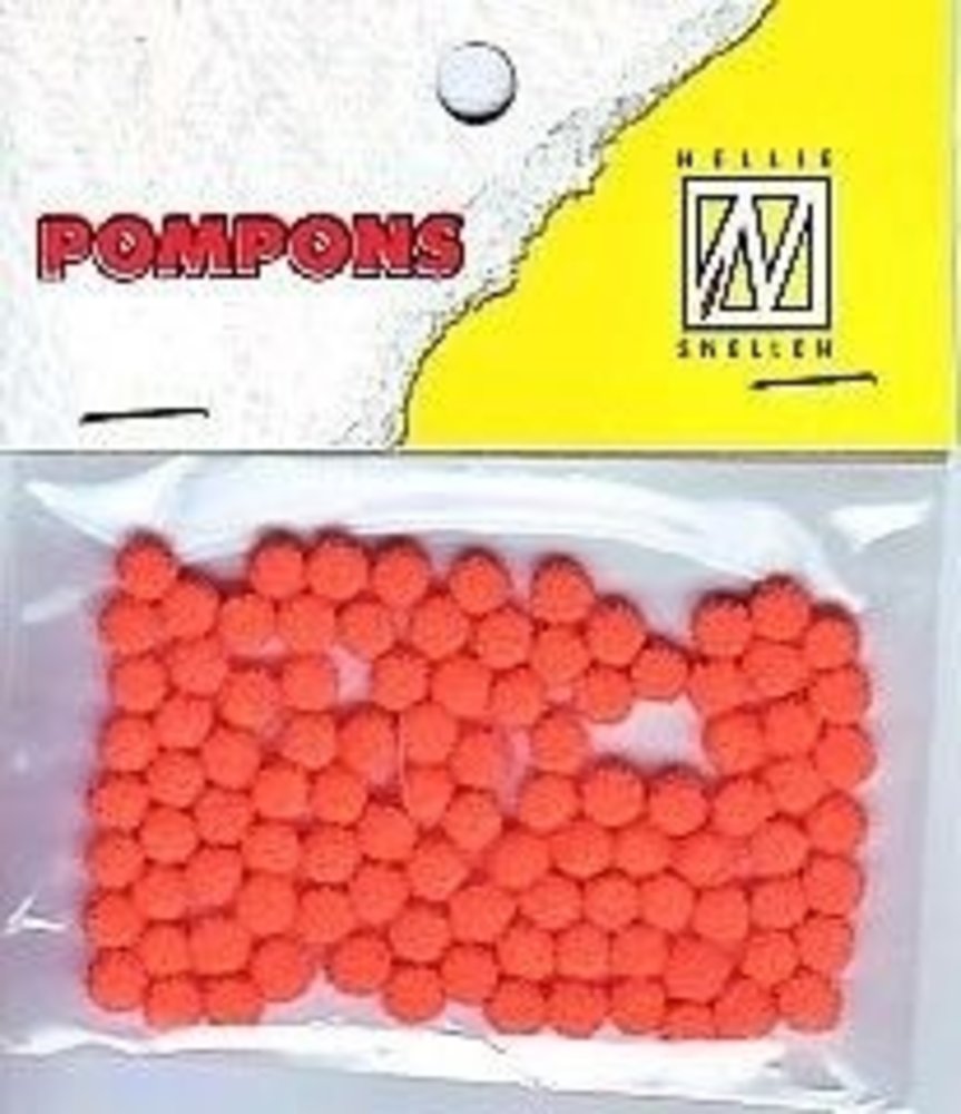 Nellie Snellen Pompons Mini 3mm Orange (100pcs) (POM008) (OUTLET)