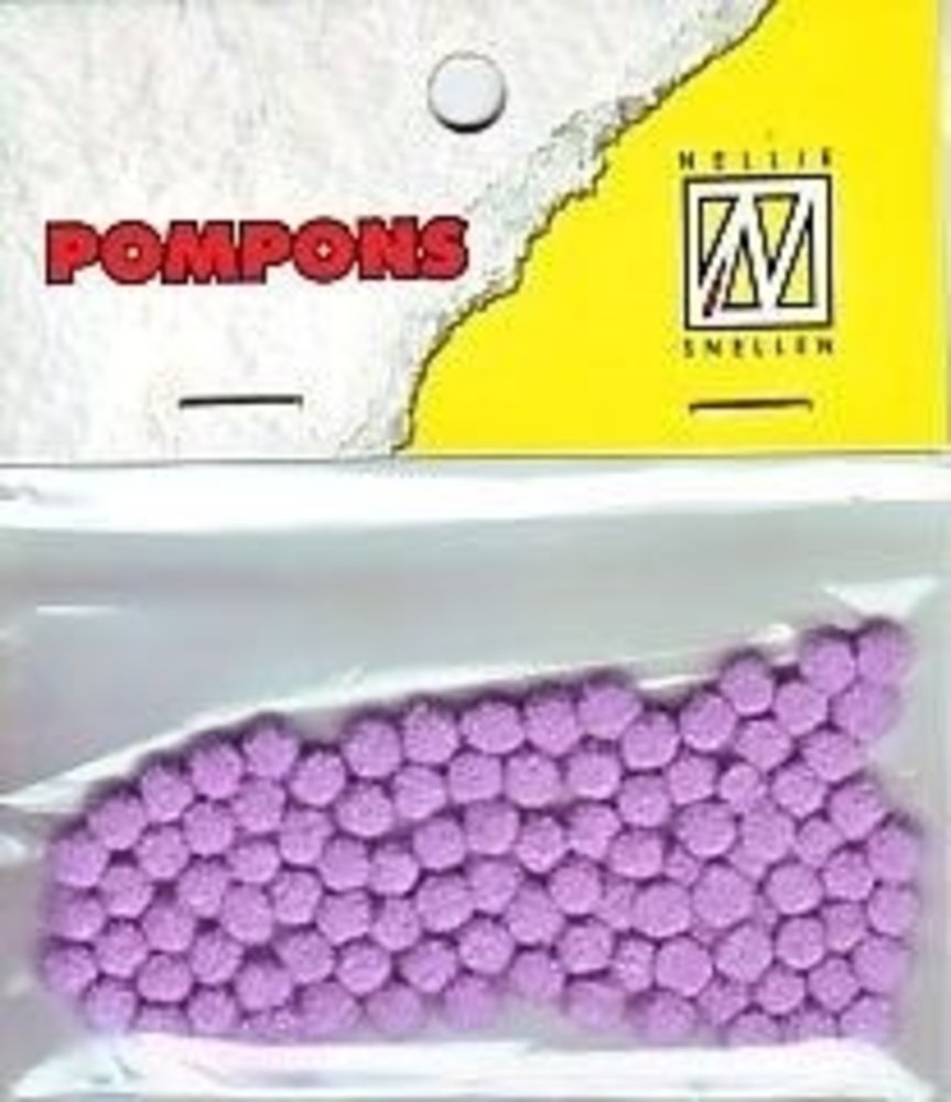 Nellie Snellen Pompons Mini 3mm Orchid (100pcs) (POM009) (OUTLET)