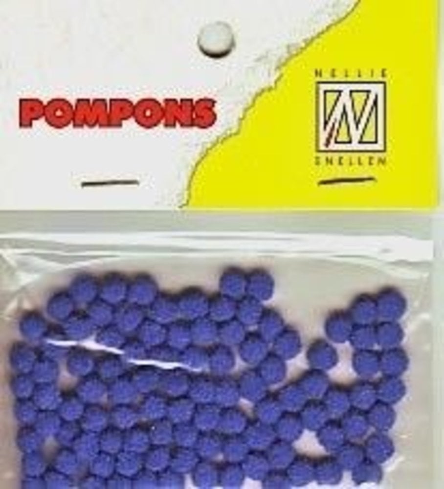 Nellie Snellen Pompons Mini 3mm Royal Blue (100pcs) (POM016) (OUTLET)