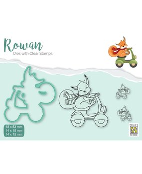 Nellie Snellen Rowan Design Stamp & Die Christmas Fox (RDCS004) (DISCONTINUED)