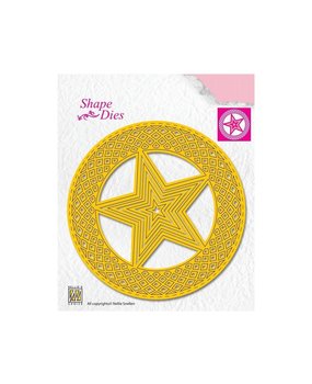 Nellie Snellen Shape Dies 5 Point Stars in Grid Circle (SD159) (DISCONTINUED)
